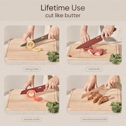 CAROTE Knife Set, 6 Stainless Steel Knives - Image 8