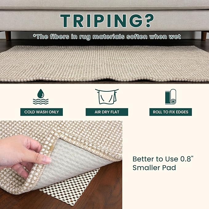 KOZYFLY Washable 4x5 Entry Woven Area Rug, Braided Throw Rugs - Image 7