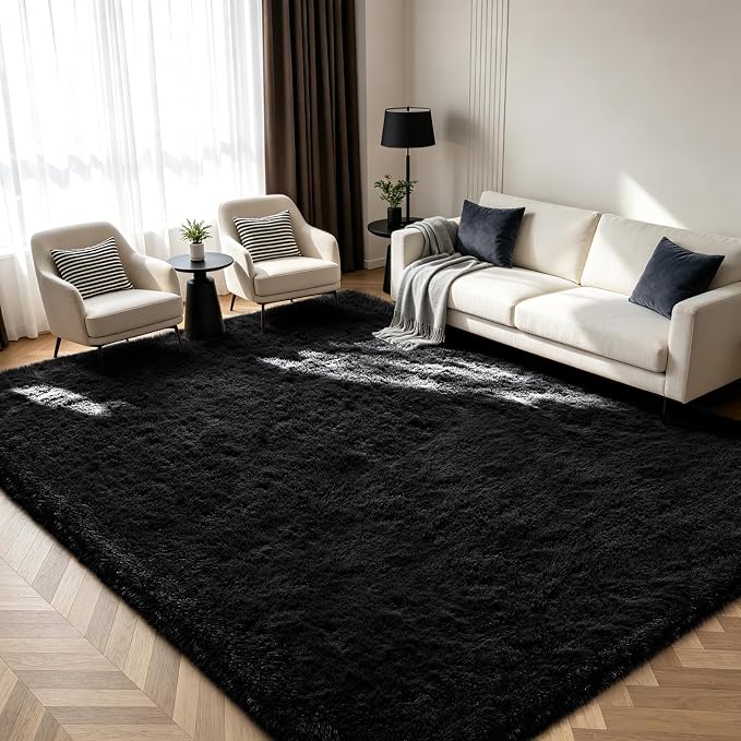 Shag Area Rugs for Bedroom Living Room, 4X6 Ultra Soft Fluffy Area Rugs for Dorm by Boshengya