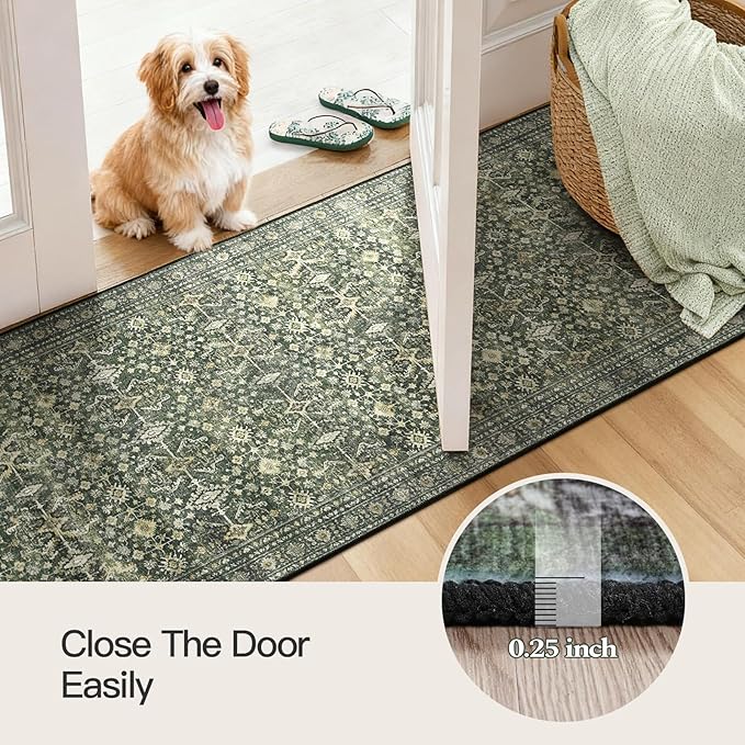 Lofus 2'6"x14' Area Rug for Hallways, Low Pile Soft Carpet Runner for Kitchen - Image 6