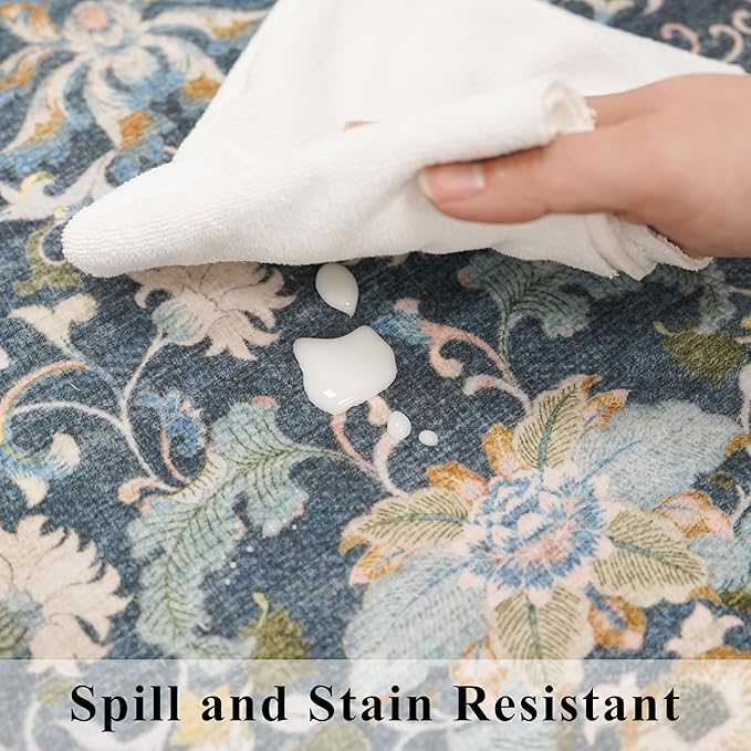 2x5 Decorative Vintage Hallway Runner: Washable Oriental Pet-Friendly Soft - Image 5