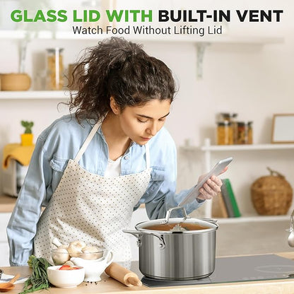 NutriChef 6 Quart Stainless Steel Stock Pot - Image 6