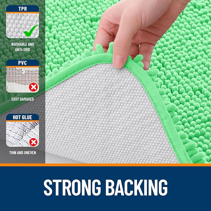 OLANLY Large Bathroom Rugs 50x30, Extra Soft Absorbent Chenille Bath Rugs - Image 6