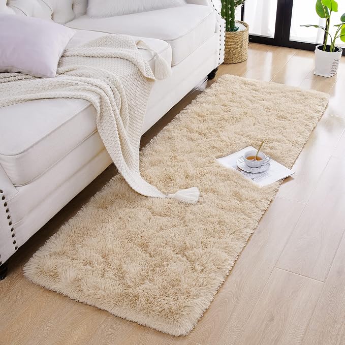 Chicrug Soft Runner Rug for Bedroom Living Room Plush Fluffy Rug 2x10 Feet - Image 5