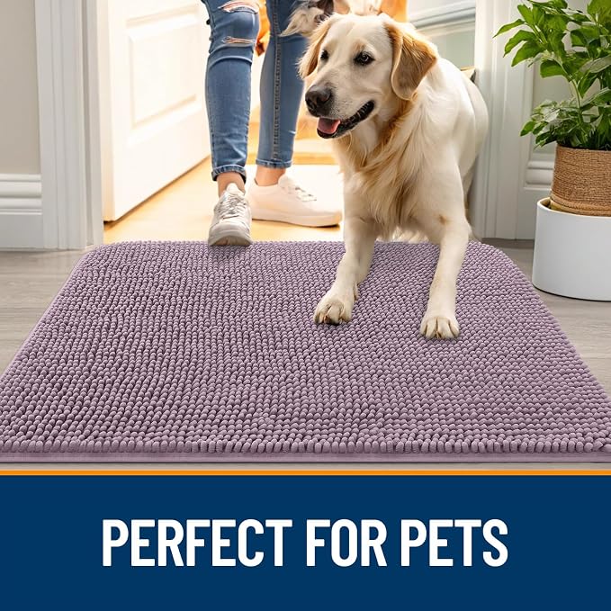 OLANLY Dog Door Mat for Muddy Paws 30x20, Absorbs Moisture and Dirt, Absorbent - Image 6