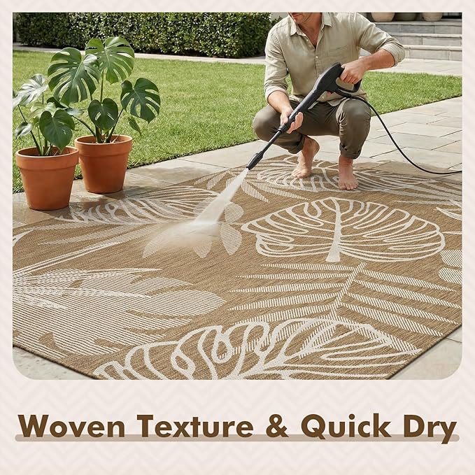 MontVoo-Outdoor Rug-Patio Rug 8x10 ft Polypropylene Indoor Outdoor Rugs Outdoor - Image 5