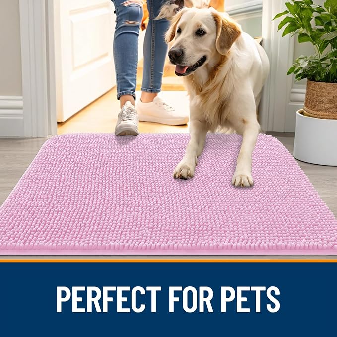 OLANLY Dog Door Mat for Muddy Paws 47x17, Absorbs Moisture and Dirt, Absorbent - Image 6