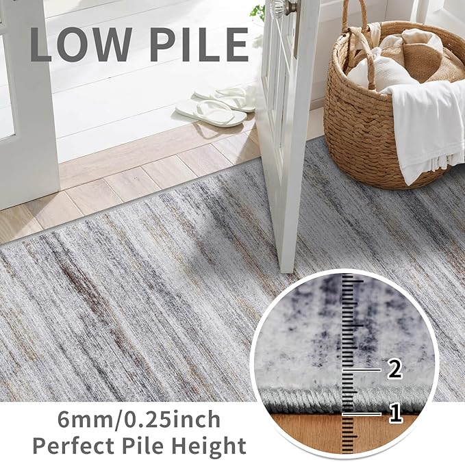 3x6 Washable Runner Rug for Family: Easy-to-Clean Runners for Hallway Entryway - Image 3