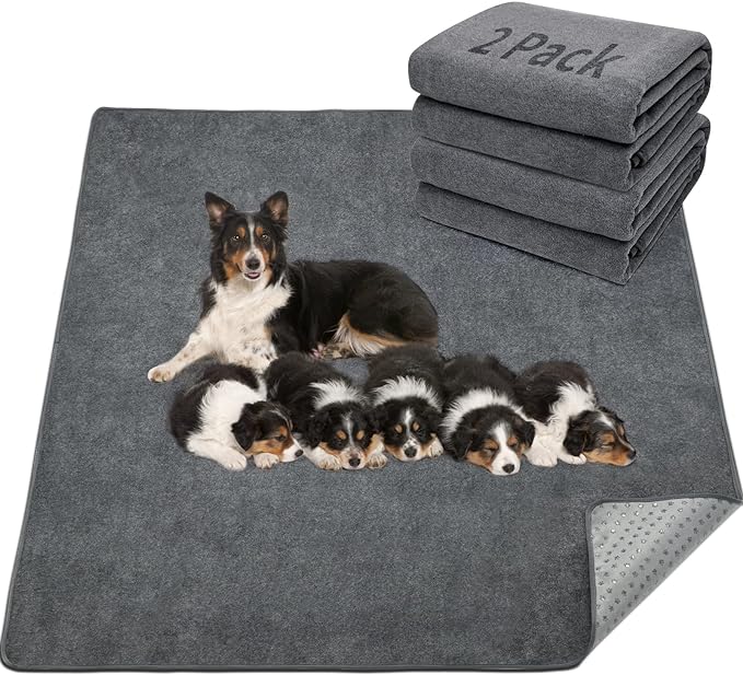 LOOBANI Washable Pee Pad for Dogs, 2 Packs Non-Slip Puppy Training Pads by LOOBANI