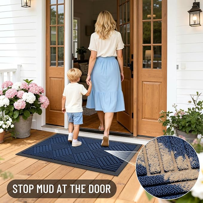 OLANLY Front Door Mat Outside Entrance 29.5x17, Heavy Duty Sturdy Natural - Image 7
