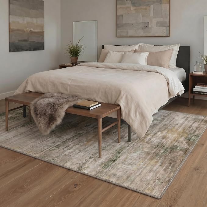 BEIMO Area Rugs 3x5 for Living Room Bedroom, Modern Abstract Machine Washable - Image 2