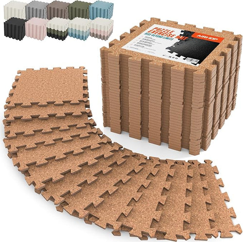 AIRHOP 18 PCS Gym Floor Mat, EVA Foam Puzzle Gym Mat, High-Density Interlocking by Airhop