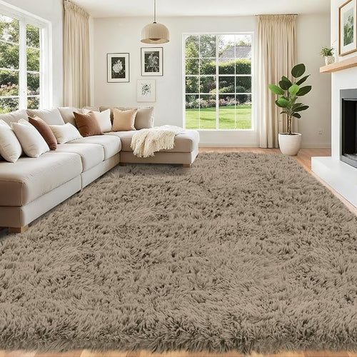 8x10 Area Rug for Living Room: Ultra Soft Fluffy Rug Modern Large Thicked Shag by Oriannal