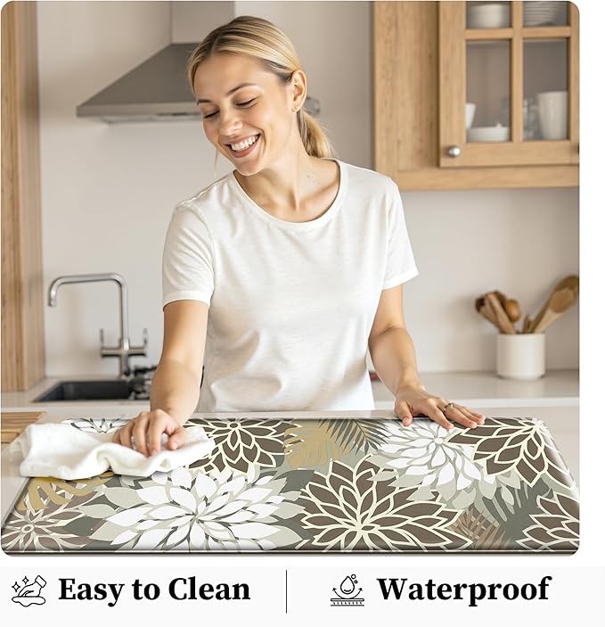 Arenarug Kitchen Mats for Floor 2PCS Cushioned Anti Fatigue Kitchen Mats - Image 5