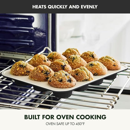 GreenPan Bakewell 12-Cup Muffin Pan, Healthy Ceramic Nonstick Bakeware - Image 7