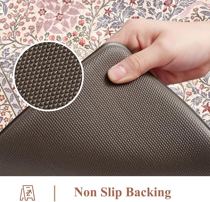 Collive Kitchen Mats for Floor 2PCS, Cushioned Anti Fatigue Mat Waterproof - Image 4