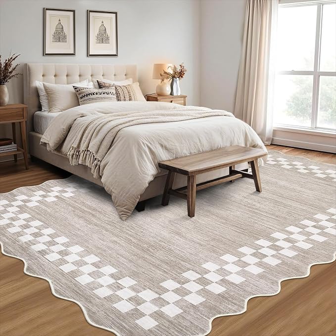 GarveeHome Area Rug 6x9 Large Living Room Modern Border Throw Rug - Image 2