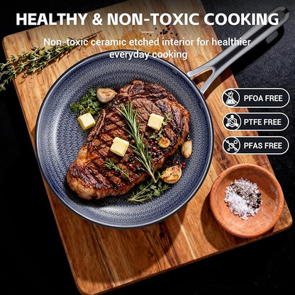 Ammeloo Hybrid Tri-Ply Stainless Steel Frying Pan Set, Non Stick Frying Pans - Image 5