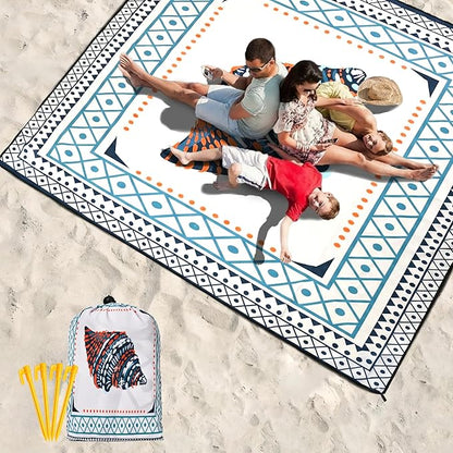 HIHOHO Beach Blanket Waterproof Sandproof Extra Large Beach Mat 79" X - Image 6