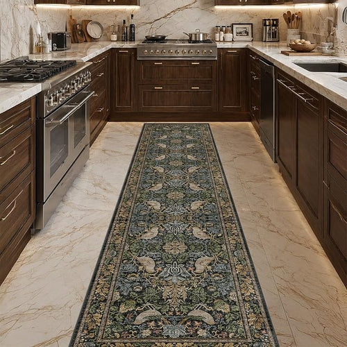 8ft Long Floral Kitchen Runners by HazoHaus