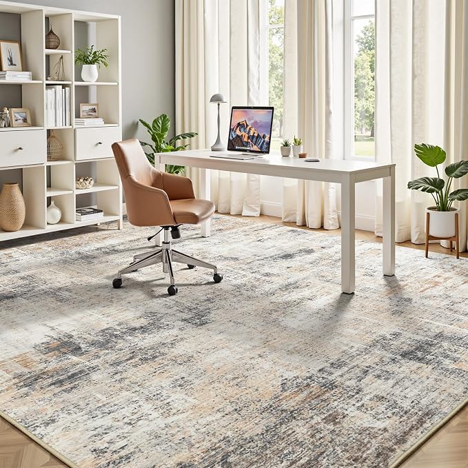 Lofus 6x9 Area Rug for Living Room, Neutral Modern Washable Carpet for Bedroom - Image 6