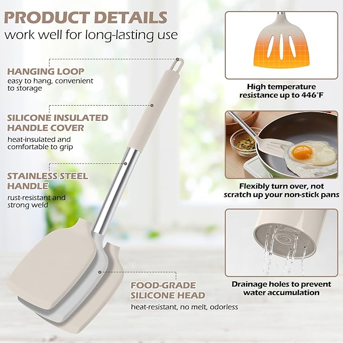 HaWare 29 PCS Silicone Cooking Utensils Set, Heat Resistant Kitchen Utensils Set - Image 3