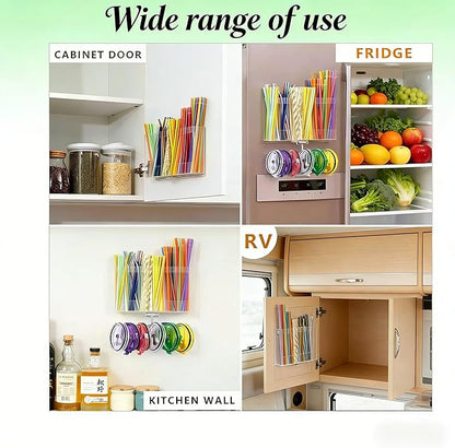 10''Acrylic Straw Holder for Cabinet Door - Image 4