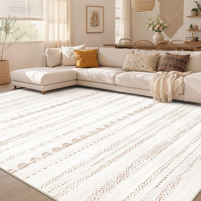 Nakagishi Area Rug Living Room Rugs: 5x7 Large Soft Machine Washable Boho by NakagishiAreaRug