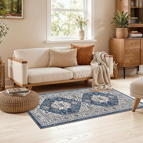 2x4 Non-Slip Entryway Area Rugs: Washable Stain Resistant Kitchen Carpet - Image 2