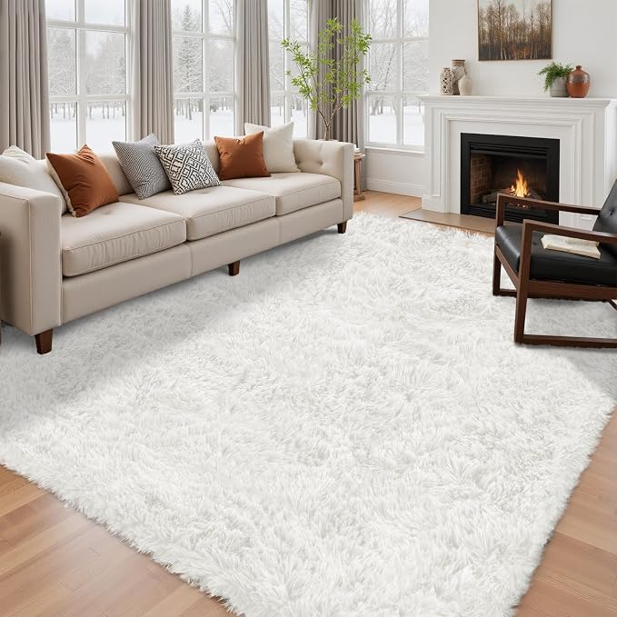 5x7 Area Rug for Living Room: Ultra Soft Fluffy Rug Modern Large Thicked Shag - Image 3