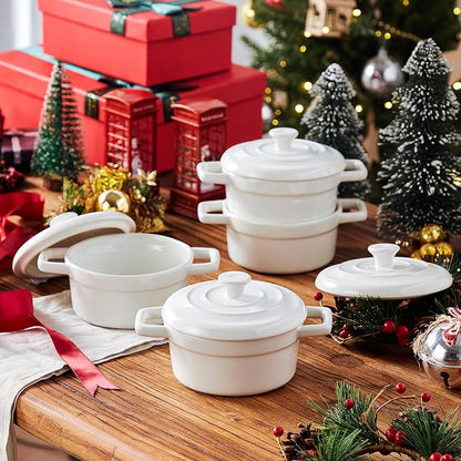 Lareina Mini Cocotte - 12oz Ceramic Casserole Dishes - Kitchen Casserole Sets - - Image 2