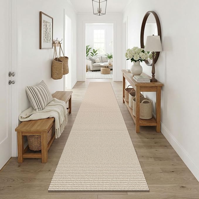 KOZYFLY Cotton Runners Rugs for Hallway 2.5'x10', Washable Runner Rug, Woven - Image 8