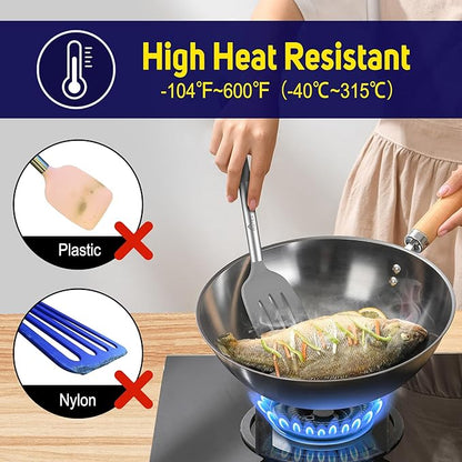 HOTEC Silicone Spatula Set of 2 Heat-Resistant 600°F & BPA-Free Kitchen - Image 3
