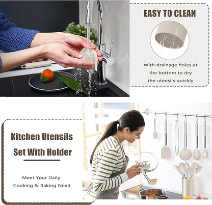 E-far 14 Pieces Silicone Cooking Utensils Set, Kitchen Utensils Set - Image 7