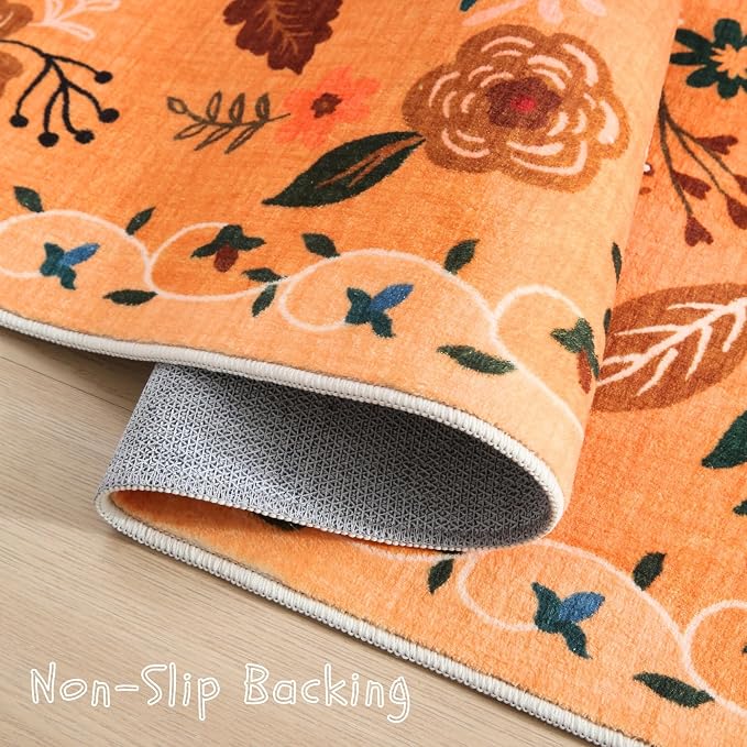 Rugcomf Runner Rug for Hallways Kitchen Rug Non Slip 2'6''x8' Washable Runner - Image 3