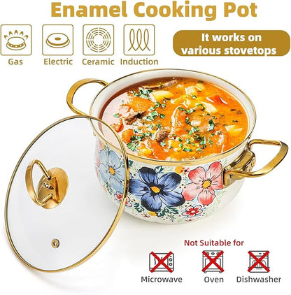 SOUJOY 3 Quart Enamel Cooking Pot - Image 4