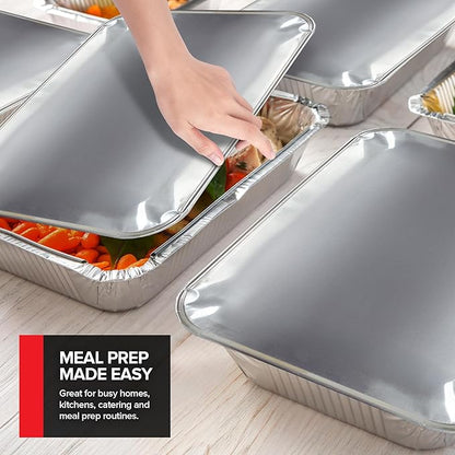 Stock Your Home 9x13 Disposable Baking Pan Covers Heavy-Duty Aluminum Cake Pans - Image 6