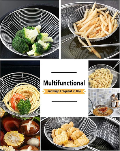 Enhanced Version Stainless Steel Spider Strainer Skimmer Ladle, Pasta Strainer - Image 7