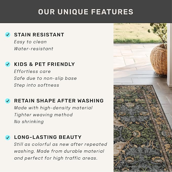 Hazo Haus Dark Living Room Rug 8x10 - Image 7