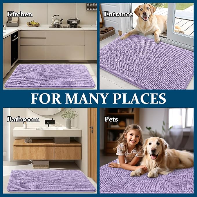 OLANLY Dog Door Mat for Muddy Paws 24x16, Absorbs Moisture and Dirt, Absorbent - Image 8