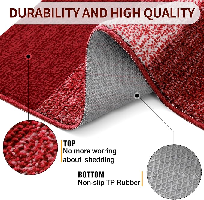 Kitinjoy Indoor Outdoor Door Mat, 59x32 Non-Slip Absorbent Dirt Trapper - Image 3
