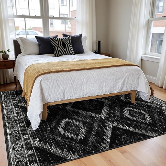 BESTSWEETIE Area Rug 6x8 Rug Machine Washable Non-Slip Low Pile Print Pattern - Image 8