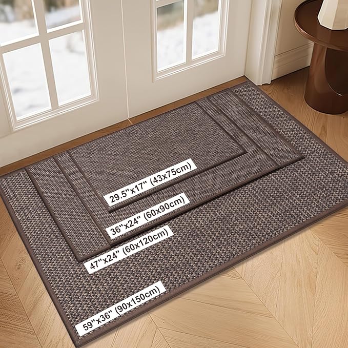 LEKEEPGO Door Mat 24"x36", Non Slip Door Mat Indoor Entrance, Rubber Backing - Image 2