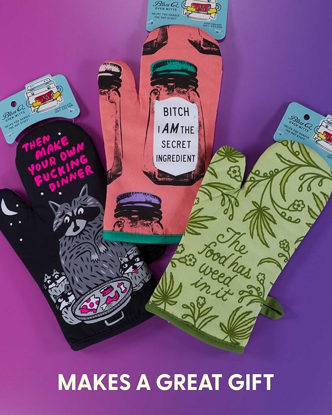 Blue Q No. I Will Never Want Your Help. Funny Oven Mitts - Image 4