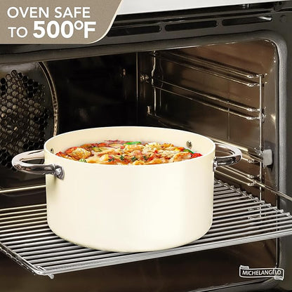 MICHELANGELO Stock Pot with Lid, 6 Quart Soup Pot with Lid - Image 7
