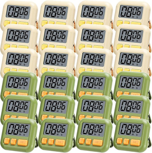 Weewooday 24 Pcs Digital Kitchen Timer Magnetic Timer Bulk On/Off Switch Minute by Weewooday