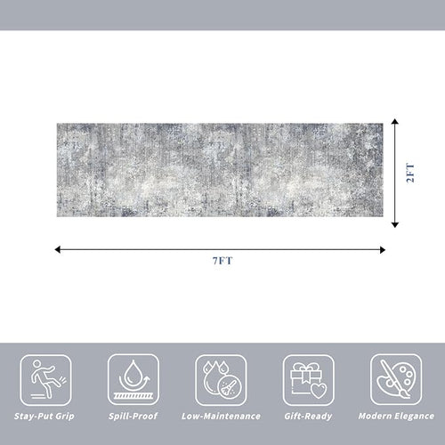 2x7 ft Hallway Runner Rug – Washable Non-Skid Soft Carpet - Image 2