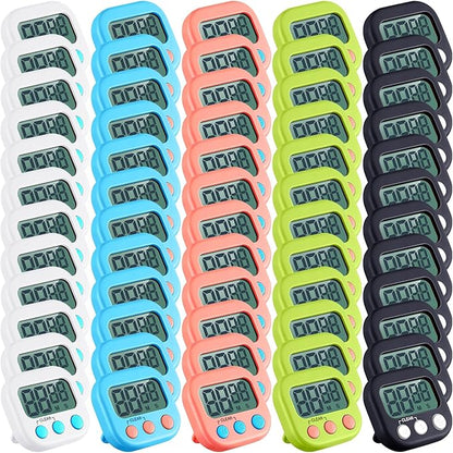 Xuhal 50 Pieces Digital Kitchen Timer Bulk, Small Magnetic Timers by Xuhal