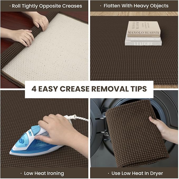 IOHOUZE Washable Runner Rug 3x8 Non Slip Rubber Backed Wide Hallway Runner - Image 5