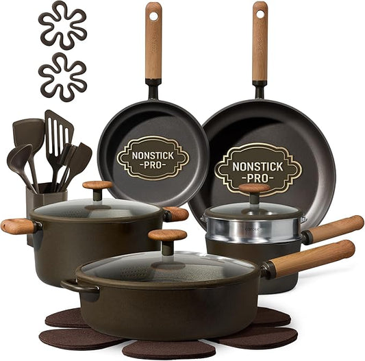 CAROTE Pots and Pans Set Non Stick, Induction Cooking Set by CAROTE